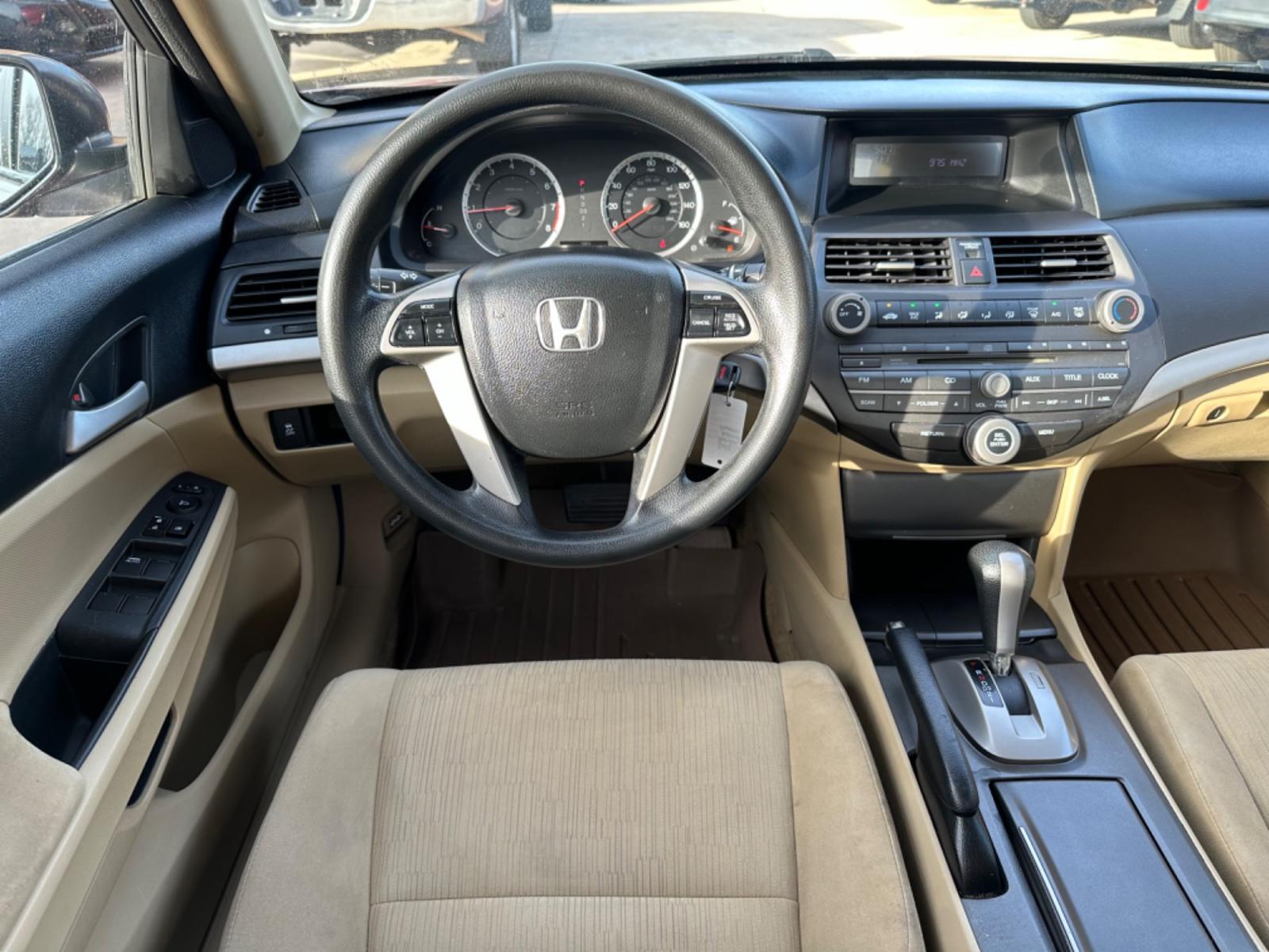 2012 Maroon /Beige Honda Accord LX (1HGCP2F33CA) with an 2.4L engine, Automatic transmission, located at 1501 West 15th St., Houston, 77008, (713) 869-2925, 29.797941, -95.411789 - Photo #7